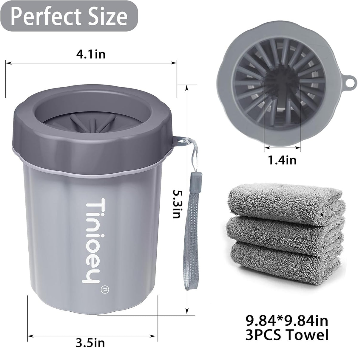 Dog Paw Cleaner Cup, Medium Dog Paw Washer, Muddy Paw Cleaner