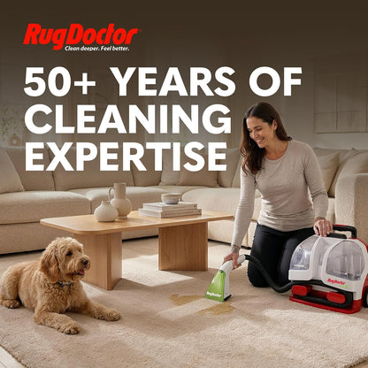 Pet Portable Spot Carpet Cleaner | Rubberised Bristles for Pet Hair Removal - 2X Suction - Handheld Carpet & Upholstery Cleaner for Carpets, Sofas, Stairs, Cars and Soft Furnishings