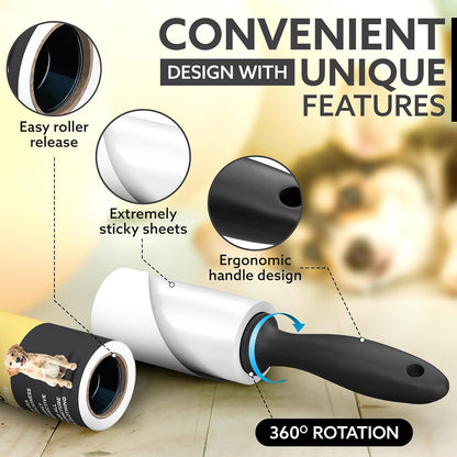 Pet Hair Lint Rollers, 1100 Sheets with 2 Handles