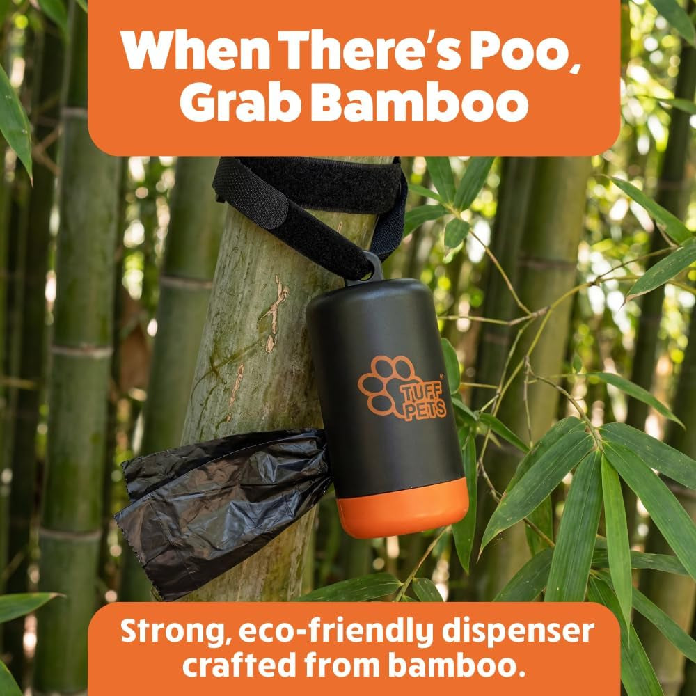 Dog Poop Bag Holder, Poo Bag Holder for Dogs Lead, Bamboo